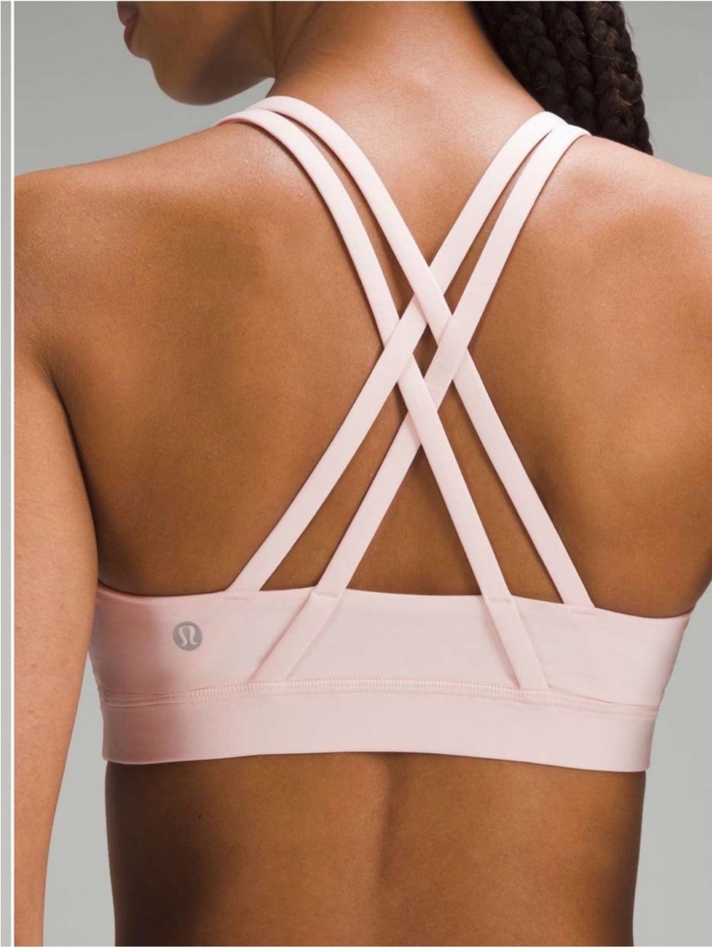 Lululemon Energy Bra *Medium Support, B–D Cups Strawberry Milkshake size 10